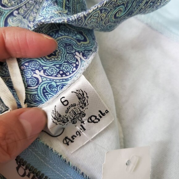 LF Angel Biba womens Romper dress blue color size 6 adjustable 100 % cotton new - Picture 10 of 14